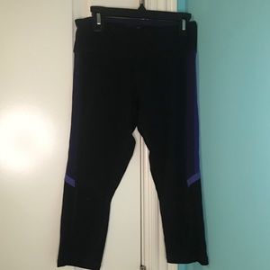 2 for 20 Champion Black Capris with purple stripe